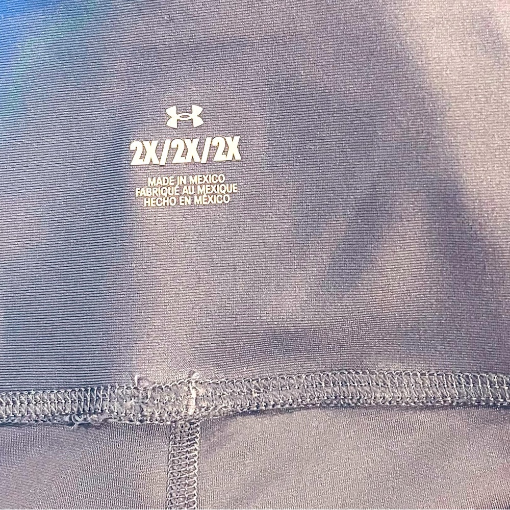 UNDER ARMOR LEGGINGS DARK/LIGHT PURPLE SIZE XXL - Picture 3 of 3
